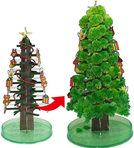 Мини-дърво Вълшебно Дърво Вълшебна Коледна елха Магическо дърво, растящо в Магическа вода (03_Mini/Зелен)