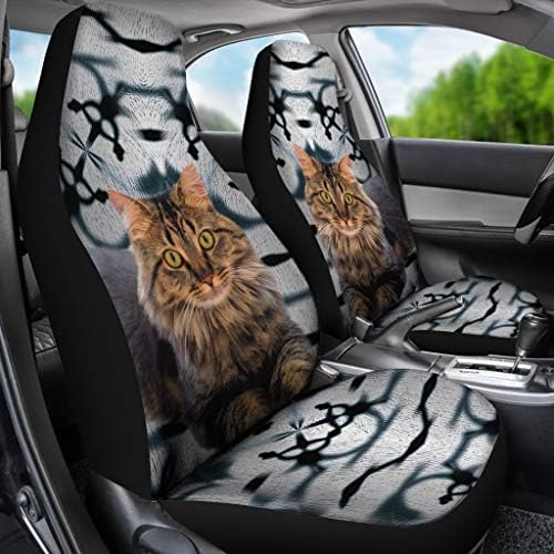 Калъфи за автомобилни седалки с принтом котки Мейн куун от Магазина Great Breed Store