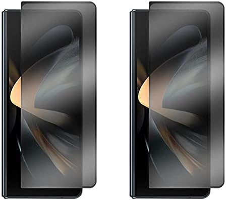 AHERLCG 2 бр., матово защитно закалено стъкло за Samsung Galaxy Z Fold 3-5 Г, 2 бр. защитно фолио за екран отпред (отвън), черна