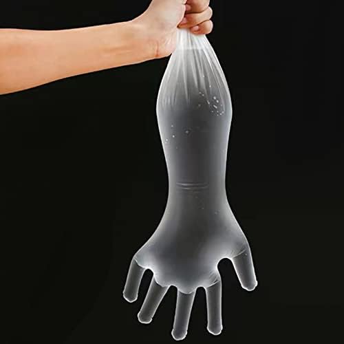 YouU 50 бр Ръкавица за разглеждане на Дълги Ръце За Изкуствено Осеменяване Ръкавици за Еднократна употреба От Мека Пластмаса Филм
