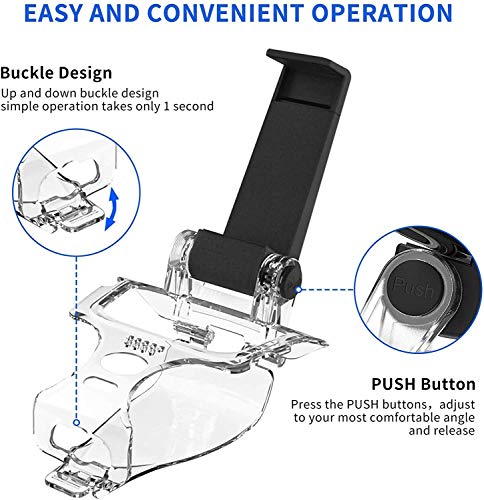 Титуляр телефон CONNYAM контролера на Sony PS5 DualSense, Регулируема Поставка за мобилен телефон със щипка за Безжичен контролер