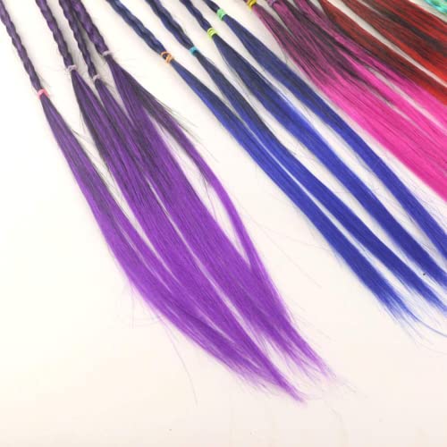 Аксесоари за удължаване на коса за момичета-Дъвка, Еластична лента, Прическа, Коса във формата на конска опашка, Цветна Лента за коса, Усукани Цветна Перука, Въже за