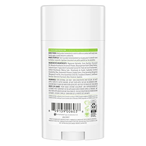 Натурален Дезодорант Schmidt's без алуминий За жени И мъже, бергамот и Лайм, С 24-часова защита От миризмата, Сертифициран Без Жестокост,
