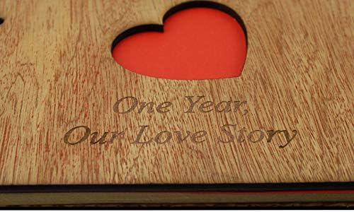 Албум за изрезки от хартия Pirantin за годишнината на 1-ва година с надпис One Year Our Love Story Идея за подарък