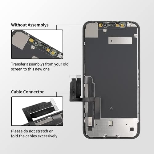 bokman за iPhone XR Подмяна на екрана на Дисплея Черен LCD Стъкло капацитивен Сензорен Екран