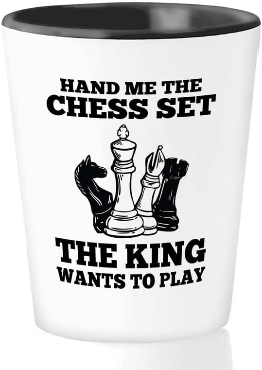 Bubble Hugs Чаша за любителите на шаха 1,5 мл - предай ме на шах - Шахматната Настолна Стратегическа игра Дървени Фигури за Шах