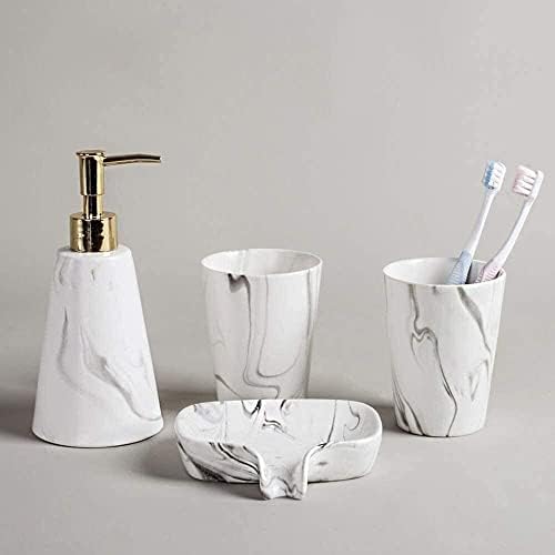 Комплект за миене на съдове с Мрамор модел DVTEL за Баня от Петте теми, Творчески Подарък Керамичен Комплект За измиване на Двойка