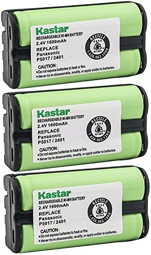 Акумулаторна батерия Kastar (3 комплекта), Ni-MH 2,4 1600 ма, Подмяна на акумулаторни батерии за безжични телефони AT& T 2455 2430