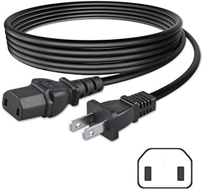 J-ZMQER 6,6 Фута 2-Пинов захранващ кабел ac адаптер, Съвместим със Sony PS4 Playstation 4 Pro Xbox One +