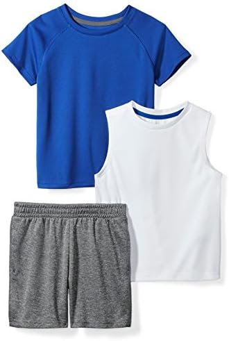 Комплект активна тениски, потници и шорти за момчета с Петна Зеброй