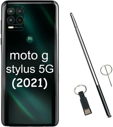Смяна на дръжки G Stylus 5G за Motorola Moto G Stylus 5G (2021) XT2131 All Version Stylus Pen (черен) + Изход за извличане + Адаптер