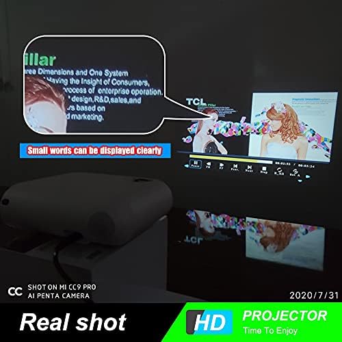 Мини проектор ZLXDP P62 4000 Лумена, поддържа резолюция 1920 * 1080P Led видео проектор за огледало мобилен телефон Допълнително (Размер: огледало, P62)