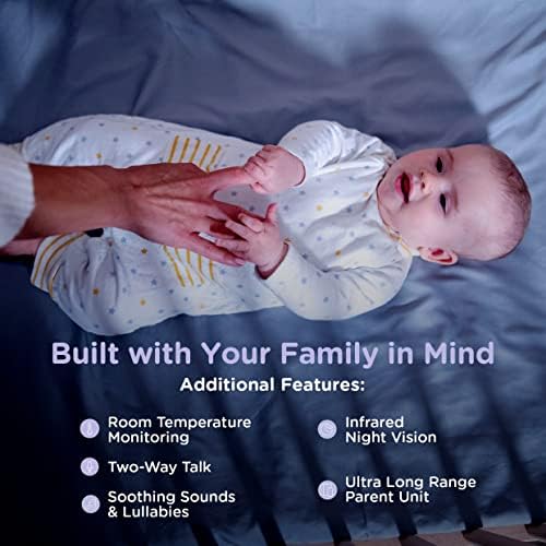 Хъбъл Nursery Pal Link Premium - 5-Инчов Интелигентен следи бебето за сигурност с една камера