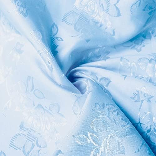 Нови тъкани Daily Kayla Светло Синята Полиестерна Жаккардовая Брокат с цветен Модел, Сатен Плат by The Yard - 10004 Образец /проба