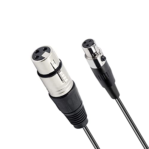 XMSJSIY Mini Female XLR-XLR Женски аудио кабел-Адаптер 3-пинов XLR-Mini 3-Пинов XLR МикрофонныйКабель-тел за петличной микрофонной