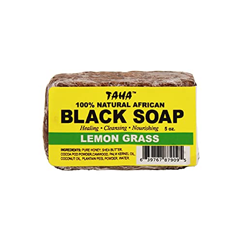Парче от африкански черен сапун TAHA, Органични и натурално, Успокояващ и овлажняващ крем, Полезно почистване – Отлично подходящ