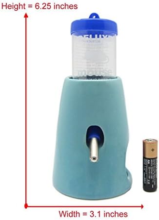 Алфи Пет - Бутилка за вода 2 в 1 с керамични основа, комплект от 2 теми и Быстросохнущей гъба от микрофибър за малки домашни животни,