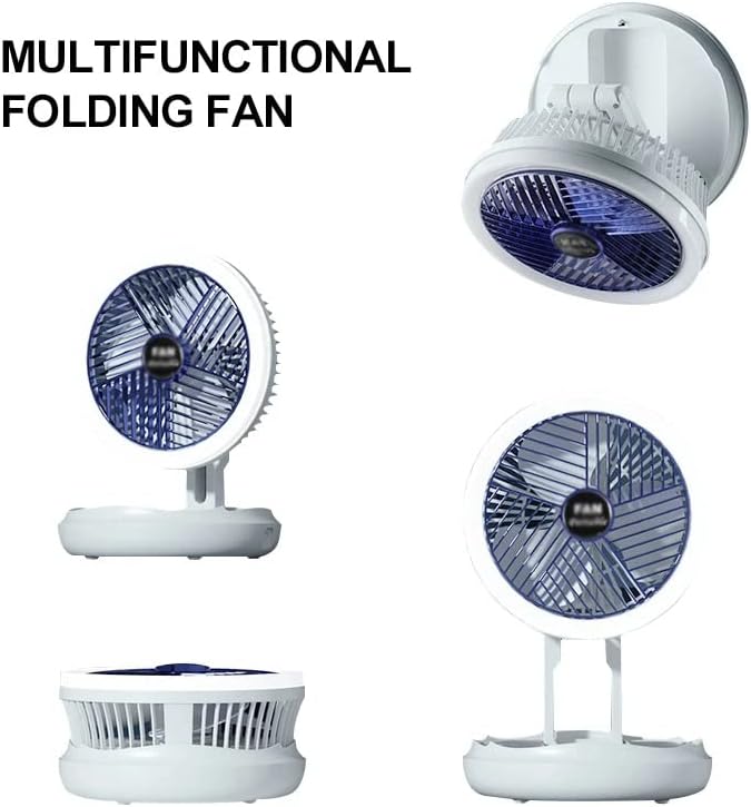 SCDCWW Сгъваем Фен Преносим вентилатор USB Fan Въздушно охлаждане Вентилатор, Стойка за Настолна led Лампа Открит Къмпинг вентилатор