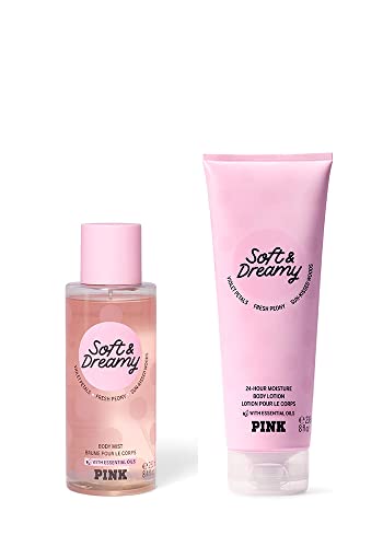 Набор на Victoria ' s Secret Pink Soft & Dreamy Mist и лосион