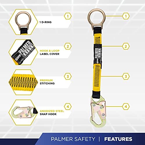 Колан Palmer Safety За защита от падане Hammerhead Series Safety Kit I Премиум + Шнур + удължителен кабел D-образни халки
