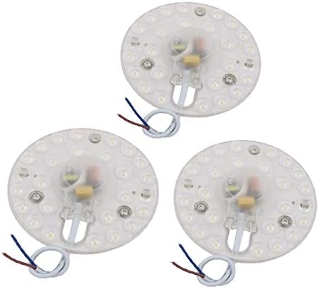 X-DREE 3шт AC185-265V R-12W led лампа с кръгла форма, вентилатор на оптични лещи, 24 светодиода 6500 K (3шт AC185-265 V-R-12W led