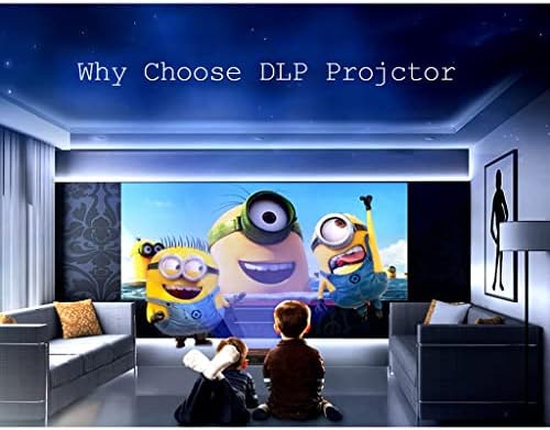 Видео проектор ZGJHFF За Домашно Кино с Пълна Резолюция 720p Led Безплатен Проектор за Домашно Кино за Смартфон