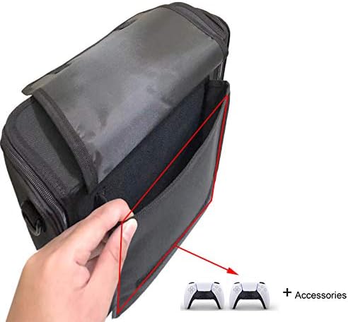 Калъф, Чанта за съхранение, Калъф за носене, Съвместим с PS5, Голяма Чанта Голям за PS5, Чанта на едно рамо 42*26 * 14 см за игралната