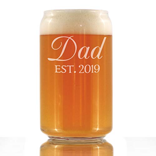 Dad Est 2023 - Нов подарък за родителите на халба от бира банки Татко - декоративни чаши, 16-унция