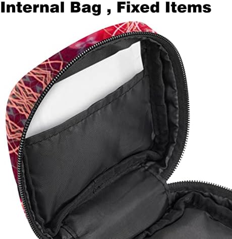 ORYUEKAN Чанта За съхранение на Хигиенни Кърпички, Преносими Многократна употреба Менструални Тампони джоб, Чанта за Съхранение на Тампони за Жени и Момичета, Червен А