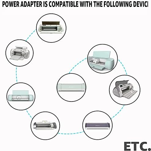 Подмяна на захранващия кабел на Зарядно устройство dc 18v 3 И Съвместим с машина за рязане Cricut Explore Air 2/Maker/Изследва/Explore