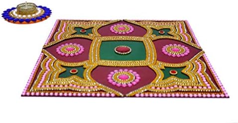 ПОМЕЩЕНИЕ за БРОДЕРИЯ Декоративен набор от Дивали Rangoli ръчно изработени Многоцветни Бижута, изработени от скъпоценни камъни /кундан
