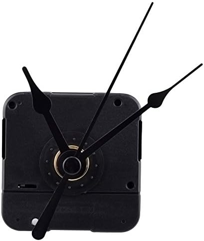 Механизъм на часовник механизъм Mudder САМ, Максимална дебелина на циферблата 1/5 инча, с обща дължина на вала 17/25 инча (черен)