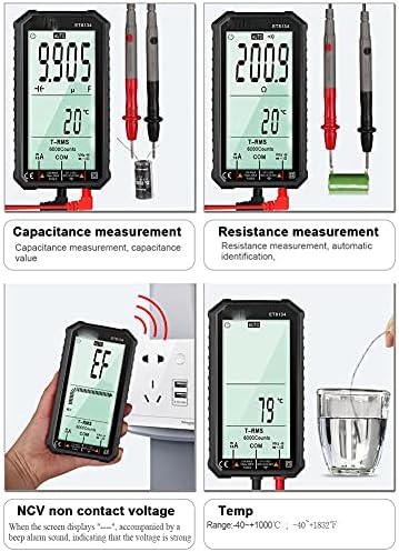 KXDFDC Цифров Мултицет 4,7-Инчов LCD дисплей постоянен/променлив ток Измерване на Напрежение, Измерител на Капацитет на Съпротива