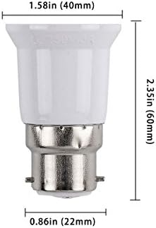YiLighting - от B22 до E26/E27 Двухконтактный жак към Стандартен контакт Edison Крушка Адаптер Конвертор За led халогенна лампа КЛЛ Light (2 опаковки)