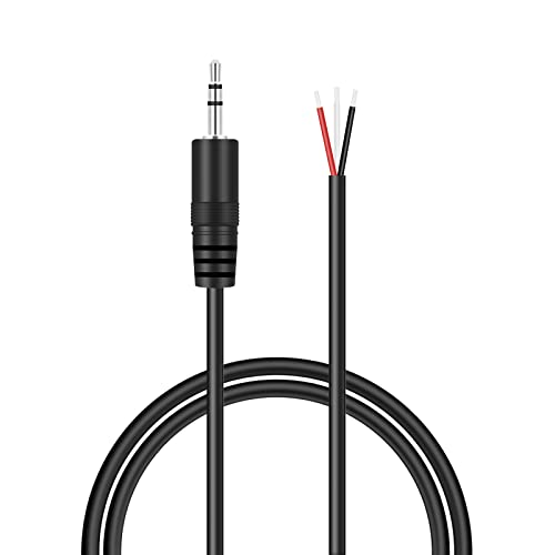 Bolvek 3 фута 2,5 мм TRS Стерео Plug Адаптер Конектор за Оголенного кабели С Отворен Край Косичка аудио кабел Кабел за 2,5 мм Съединител