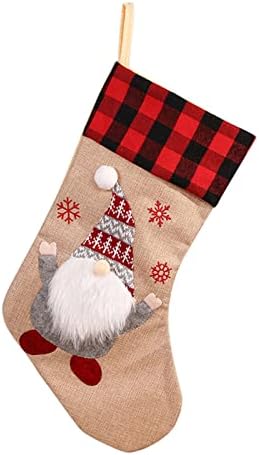 Коледни Чорапи, Големи Коледни Чорапи, Бижута, Безлични Куклен Герой, Украса за Семейна Почивка, Коледни Окачени Чорапи, Чорапи