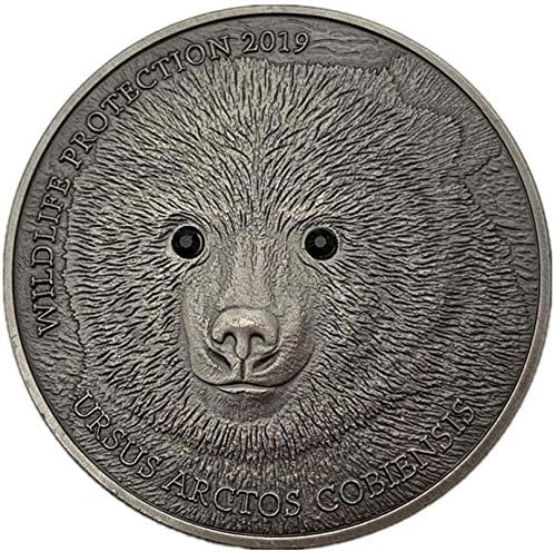 Монголски Животно Диамант Възпоменателна Монета с Горельефным диамантен пръстен Сребърна Монета Медал на 500 тугрик Кописувенир