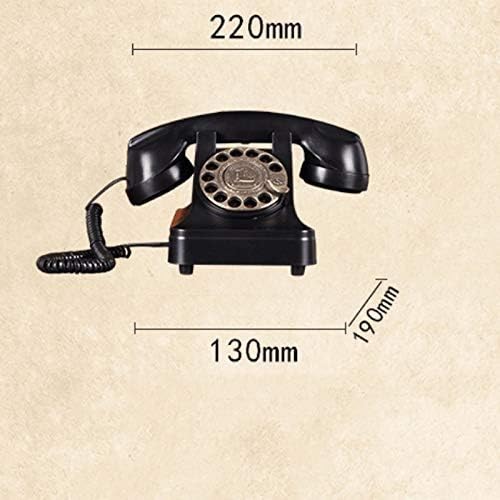 Телефон с превръщането циферблат WALNUTA, Ретро-Старомодни Стационарни телефони с Класически метален звънец, Кабелен телефон с високоговорител