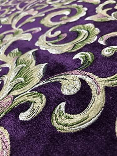 Decora Furnitures Цветен дизайн с swirls от лоза Луксозна и величествена жаккардовая тъкани от шенилна за тапицерията на дивана,