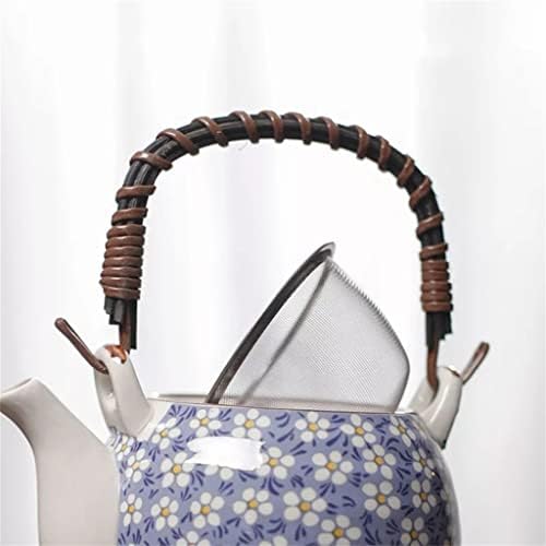 Дебел керамичен чайник с цедка за един чайник с голям капацитет, чай комплект 900 мл, ресторант домакински чаен комплект аксесоари (Цвят: A, размер: 900 мл)