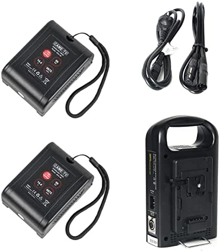 Лека V-Образна батерия Came-TV Mini 99 14,4 v 6875 ма със зарядно устройство, комплект от 2 теми