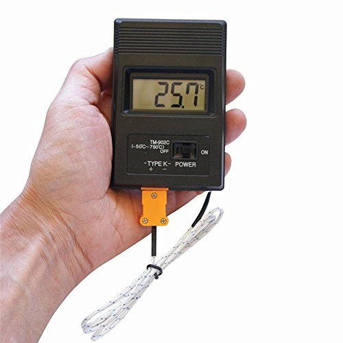 Цифрово измерване на температура Mengshen (от -50 до 1300 °C), Термометър тип K + Сонда, TH07