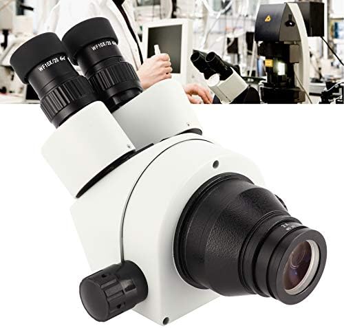 Обектив микроскоп на Janzoom, Окуляр микроскоп, Тринокулярный интерфейс 7X-45Ч Бял цвят за Училище Стереомикроскопов Лаборатория
