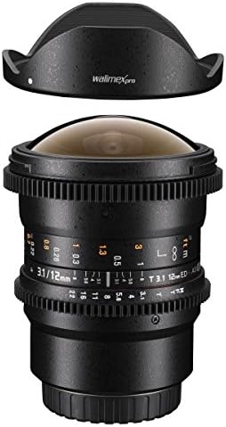 Обектив Walimex Pro 12/3.1 за огледално-рефлексен фотоапарат Nikon AE Рибешко око - Черен