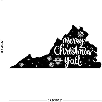 Винилови Стикери с Цитати на Стени, Весела Коледа, Цялата Вирджиния, Креативна Стенни Картини, Първата Ни Коледа в града /Държавата,
