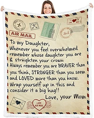 LOVINSUNSHINE въздушна поща на дъщеря ми Одеяло от мама Подаръци на Дъщеря си за рожден ден, Идеи за Подаръци за рождения Ден на